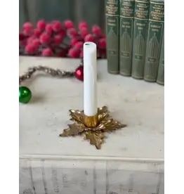 XEW5202 4" Golden Poinsettia Taper Holder