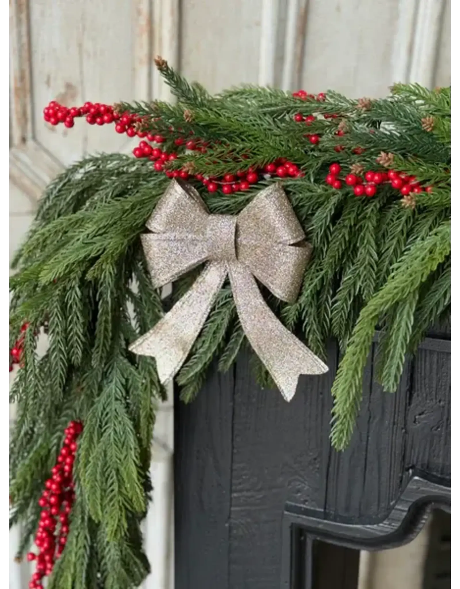 XMJ8002 7.25" Sparkling Sashes Bow