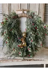 XND2340 26" Holly Hill Cedar Hanging Wreath