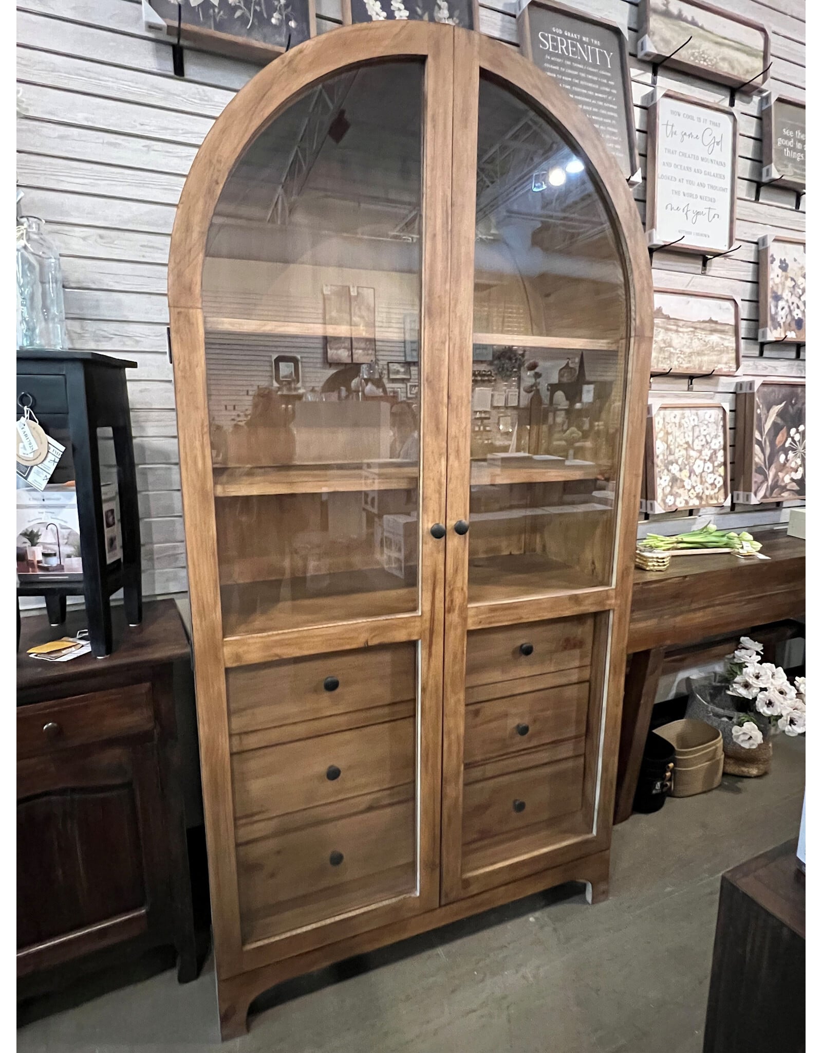 VIT 251 MITCHELL CURVED DISPLAY CABINET