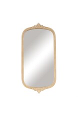 61391 Wooden Scroll Oval Mirror w/Beaded Frame, 24" x 1" x 48"