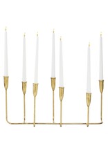 86984 GOLD MTL CANDLE HOLDER 21"W,  10"H