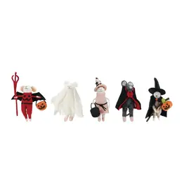 HX2051 Wool Felt Mouse in Halloween Costume 5 Styles