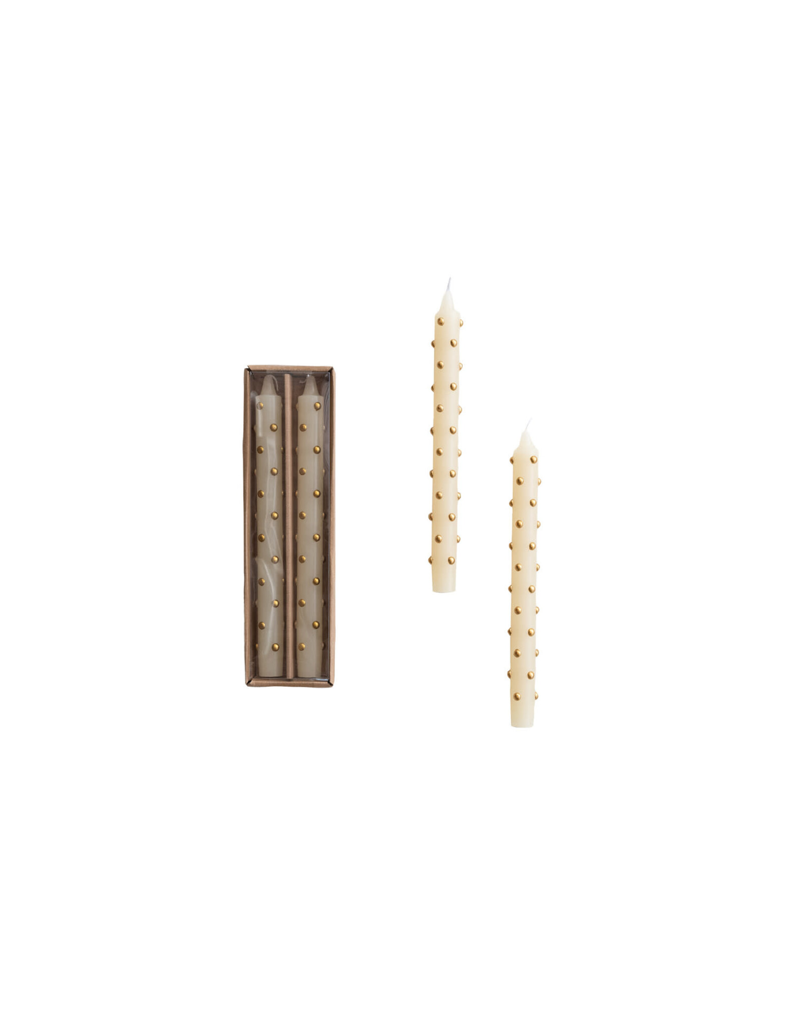 XS6924 S/2 10"H Dot Taper Candle