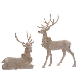 Resin Large Golden Deer 2 Asst