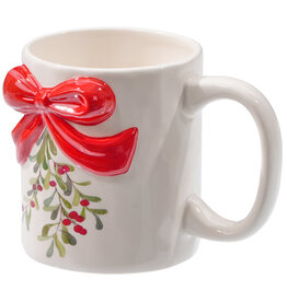 Cer Leaf/ Berry/Bow Mug