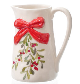 Cer Leaf/Berry/Bow Pitcher