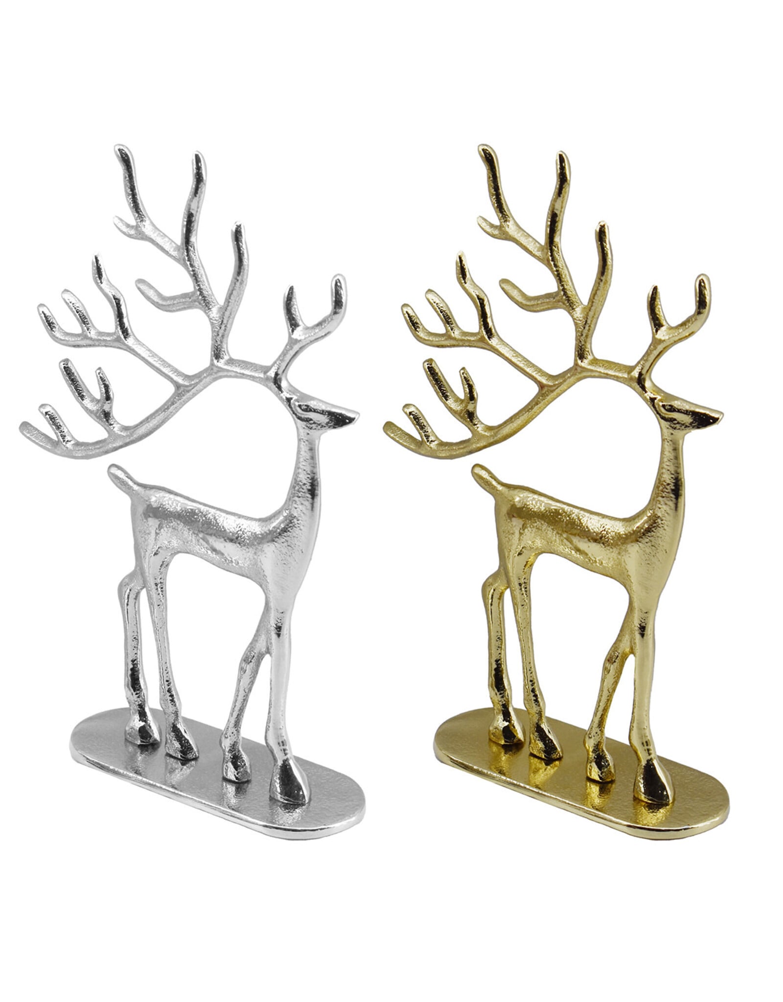 Lg Mtl Gold/Silver Deer 2 Asst