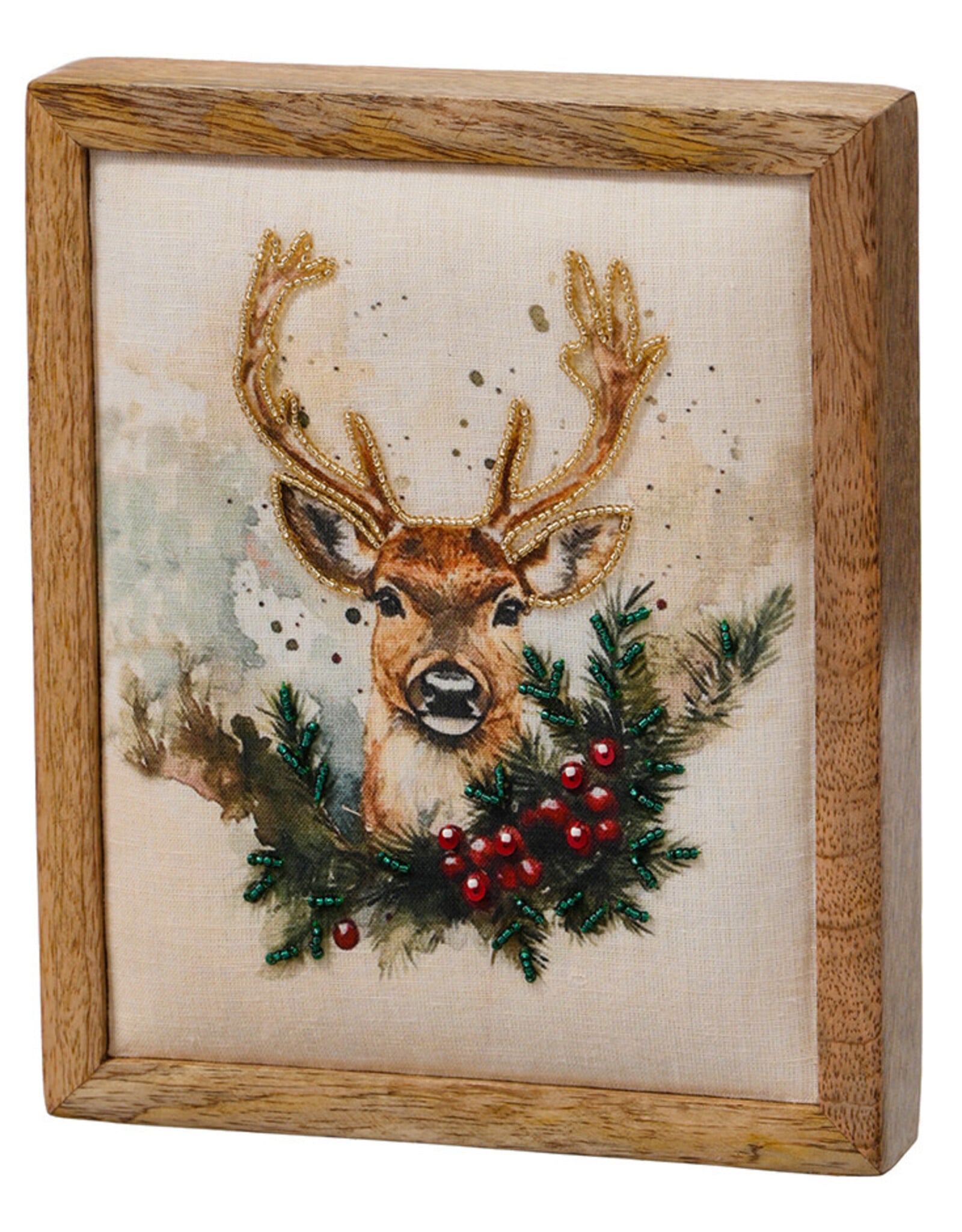 Beaded Reindeer Block