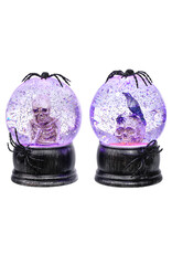 Acrylic Skeleton w/Spider Water Globe w/Sound 2 Asst