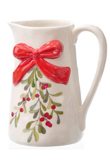 Cer Leaf/Berry/Bow Pitcher