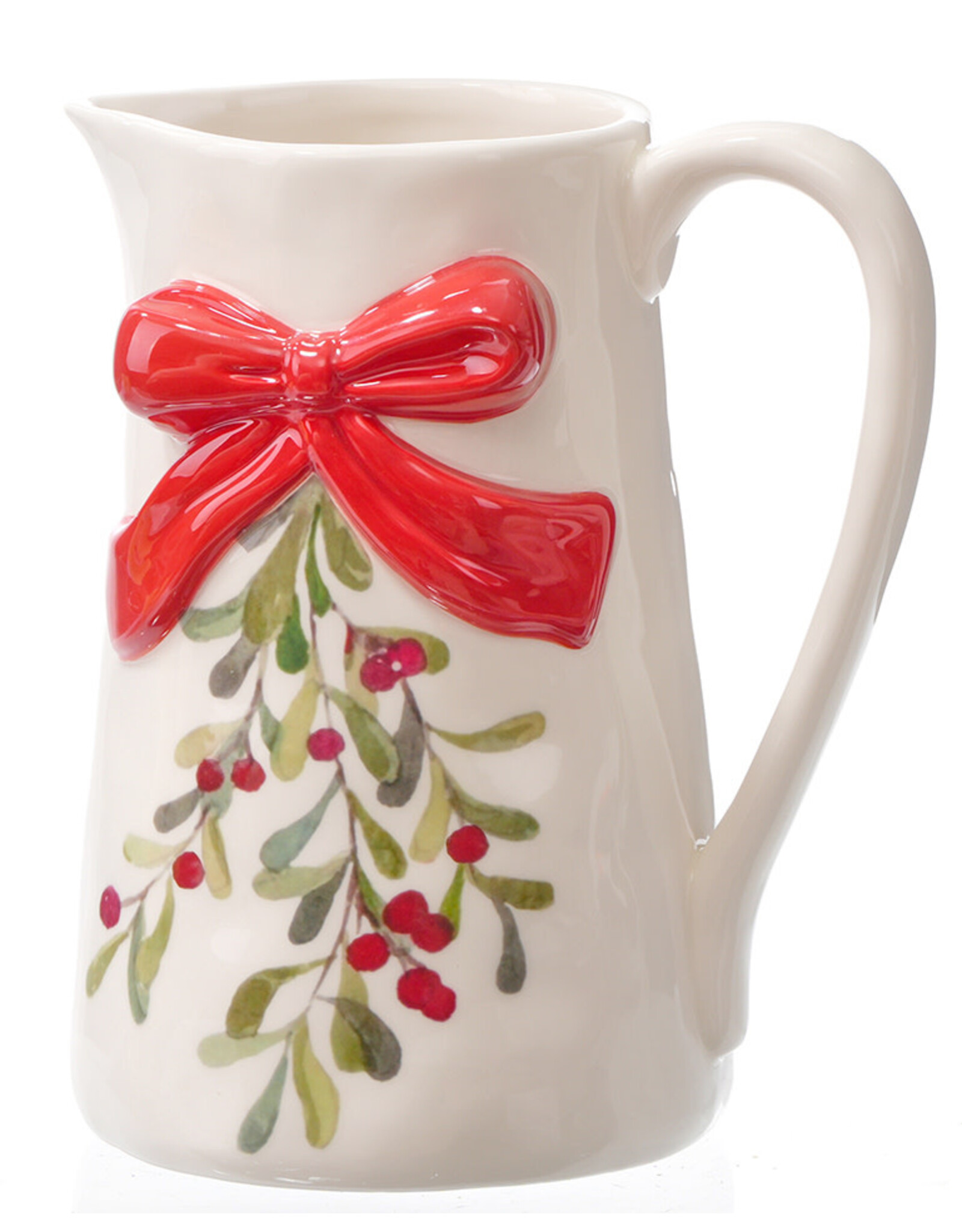 Cer Leaf/Berry/Bow Pitcher