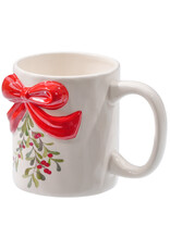 Cer Leaf/ Berry/Bow Mug