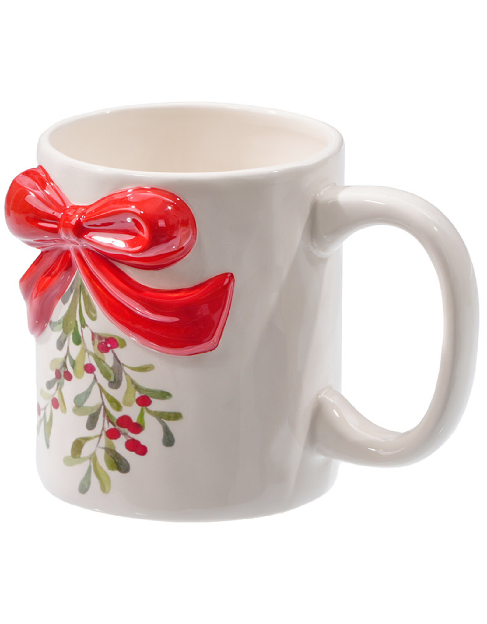 Cer Leaf/ Berry/Bow Mug