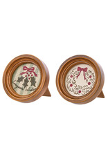 Wd CC Round Holly/Wreath Pic 2 Asst