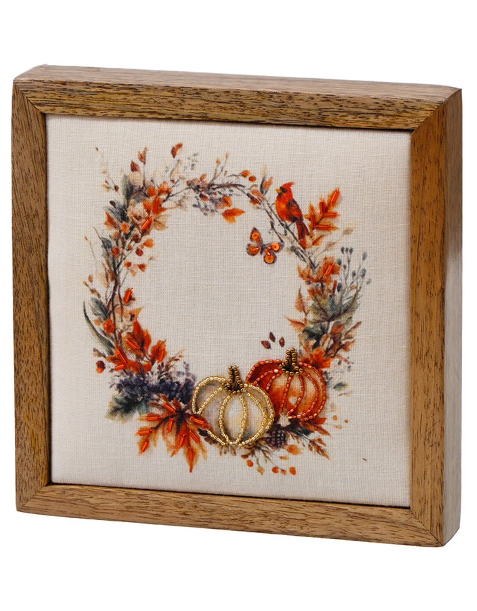 Beaded Harvest Wreath Block