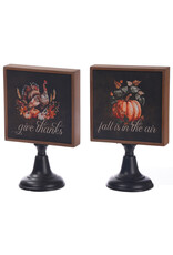 Wd/Mtl Autumn 2-Sided Stand 2 Asst