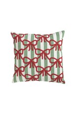 41601229S Square Christmas Bow Beaded Pillow