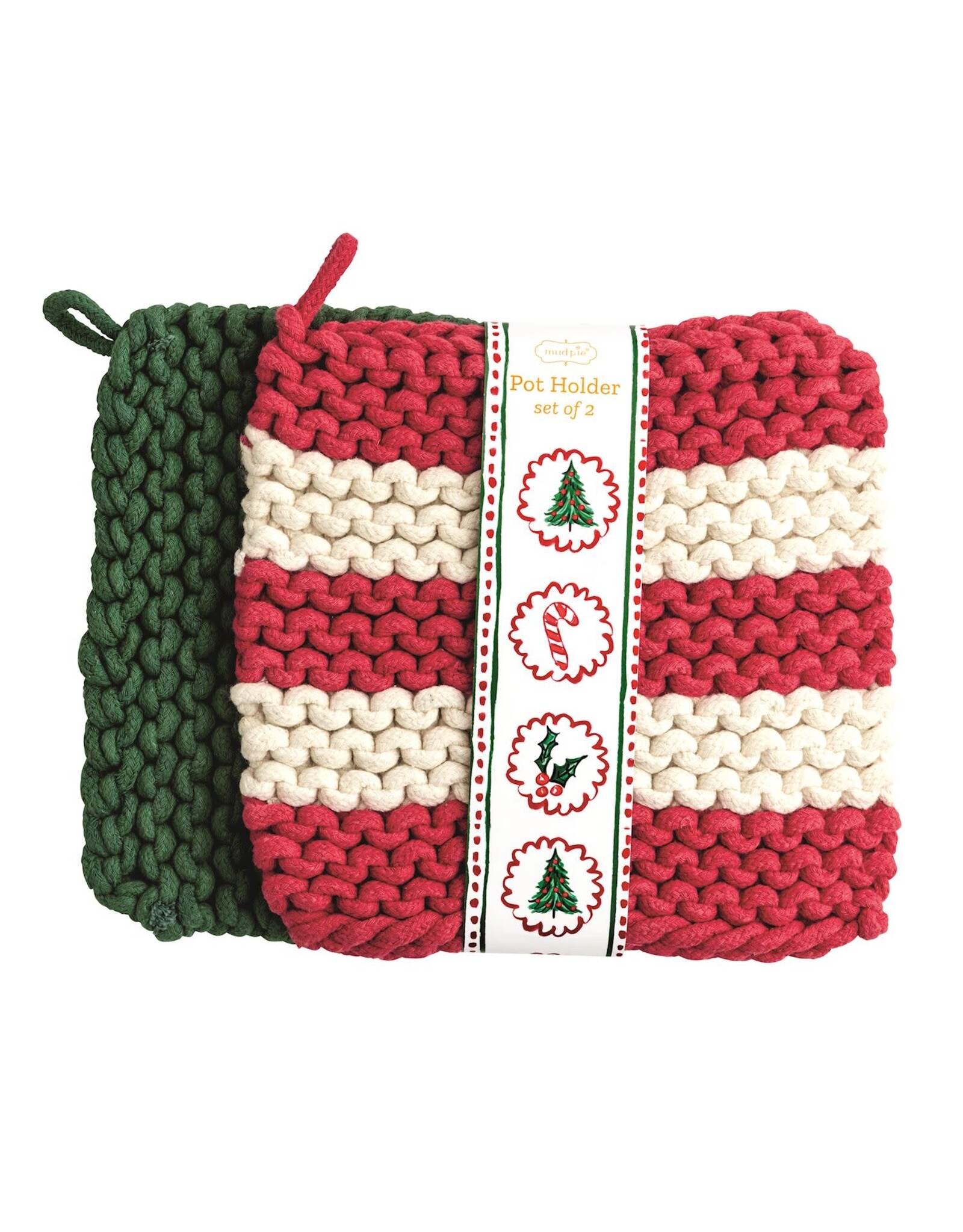 41170119R RED STRIPE SET POT HOLDER