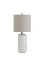 EVCBAP2975 20.5"H White Ceramic Table Lamp  9x9x20.5