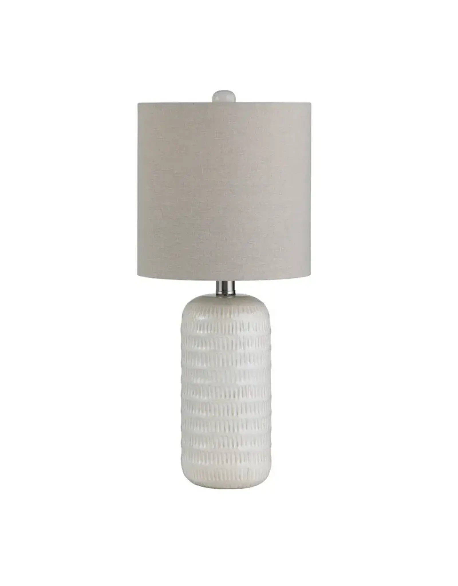 EVCBAP2975 20.5"H White Ceramic Table Lamp  9x9x20.5