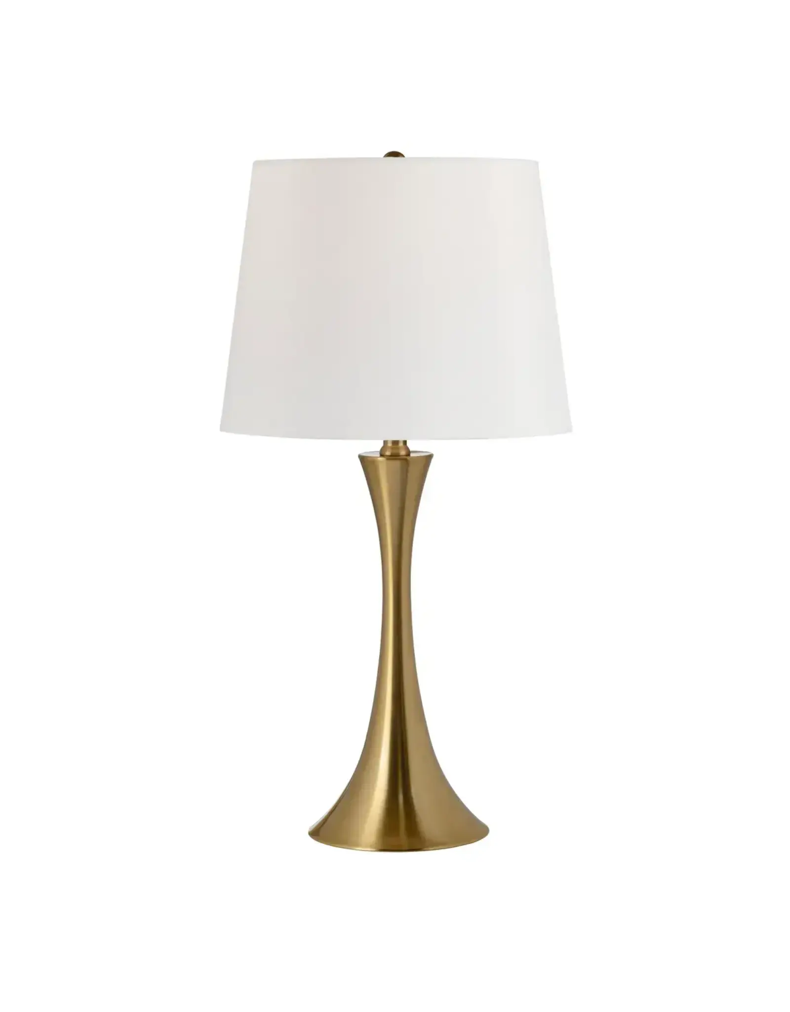 EVCBAER2248SG-LINEN 24.25"h gold metal table lamp