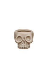 HX2013 Stoneware Skull Shaped Shot Glass White & Black