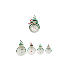 XT1712 S/4 Hand-Painted Ceramic Elf Shaped Measuring Cups