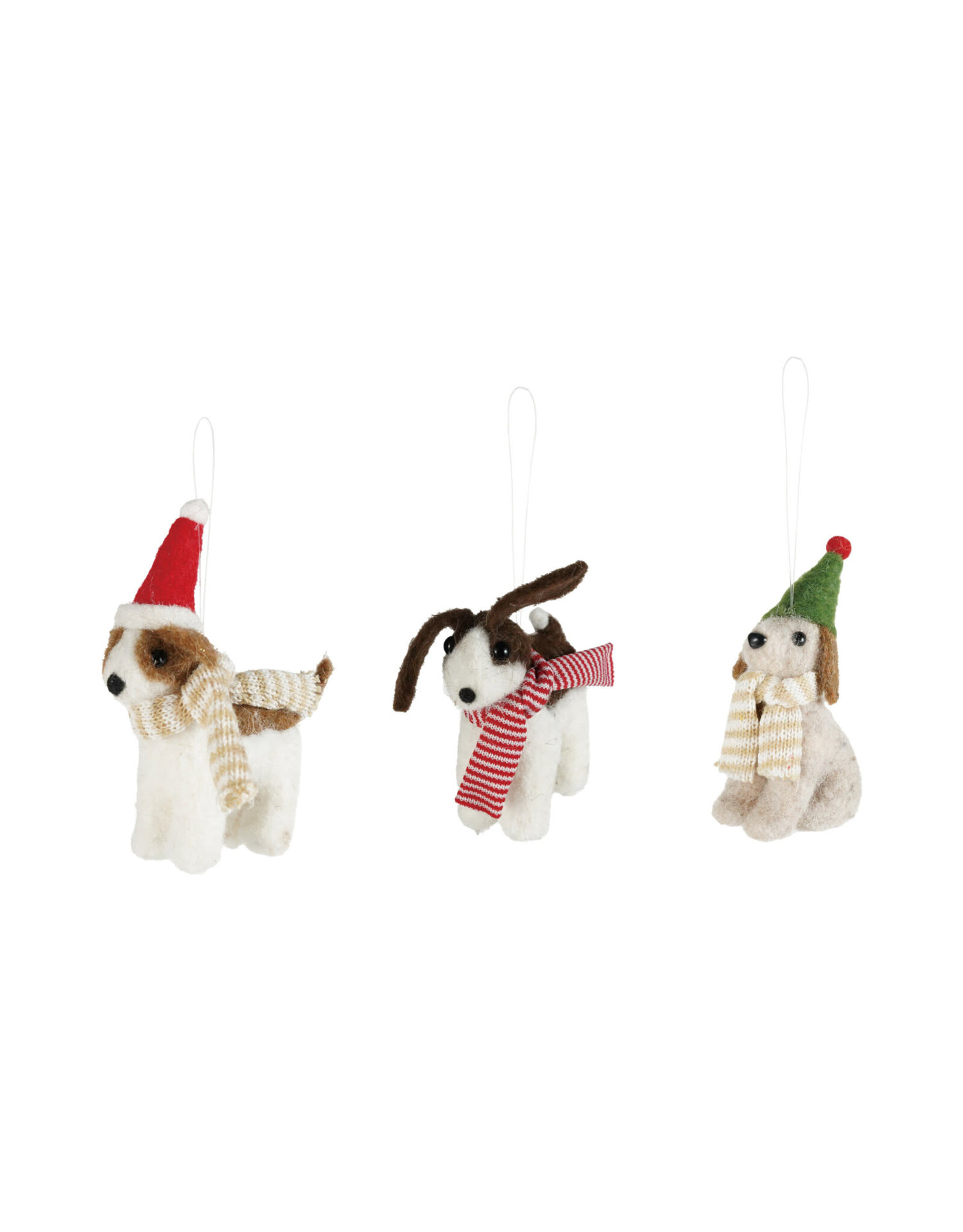 XT2527A Felt Dog Ornament, 3 Styles
