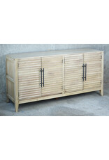 CAB695 Ashland Credenza 4 Dr/w Ripple Carving 66.5x18.1x33"H