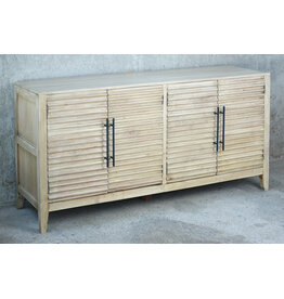 CAB695 Ashland Credenza 4 Dr/w Ripple Carving 66.5x18.1x33"H