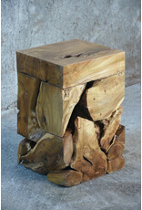 TK08 Teak Square Occ Table 13x13x21"H