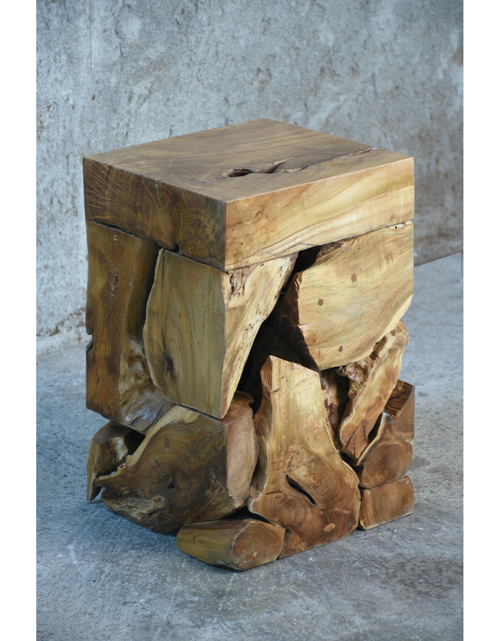 TK08 Teak Square Occ Table 13x13x21"H