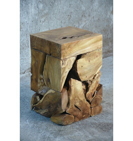 TK08 Teak Square Occ Table 13x13x21"H