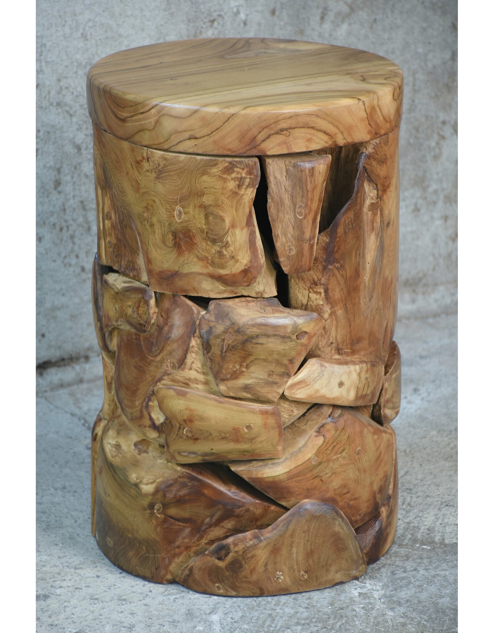 TK09 Teak Round Occ Table 13x13x21"H