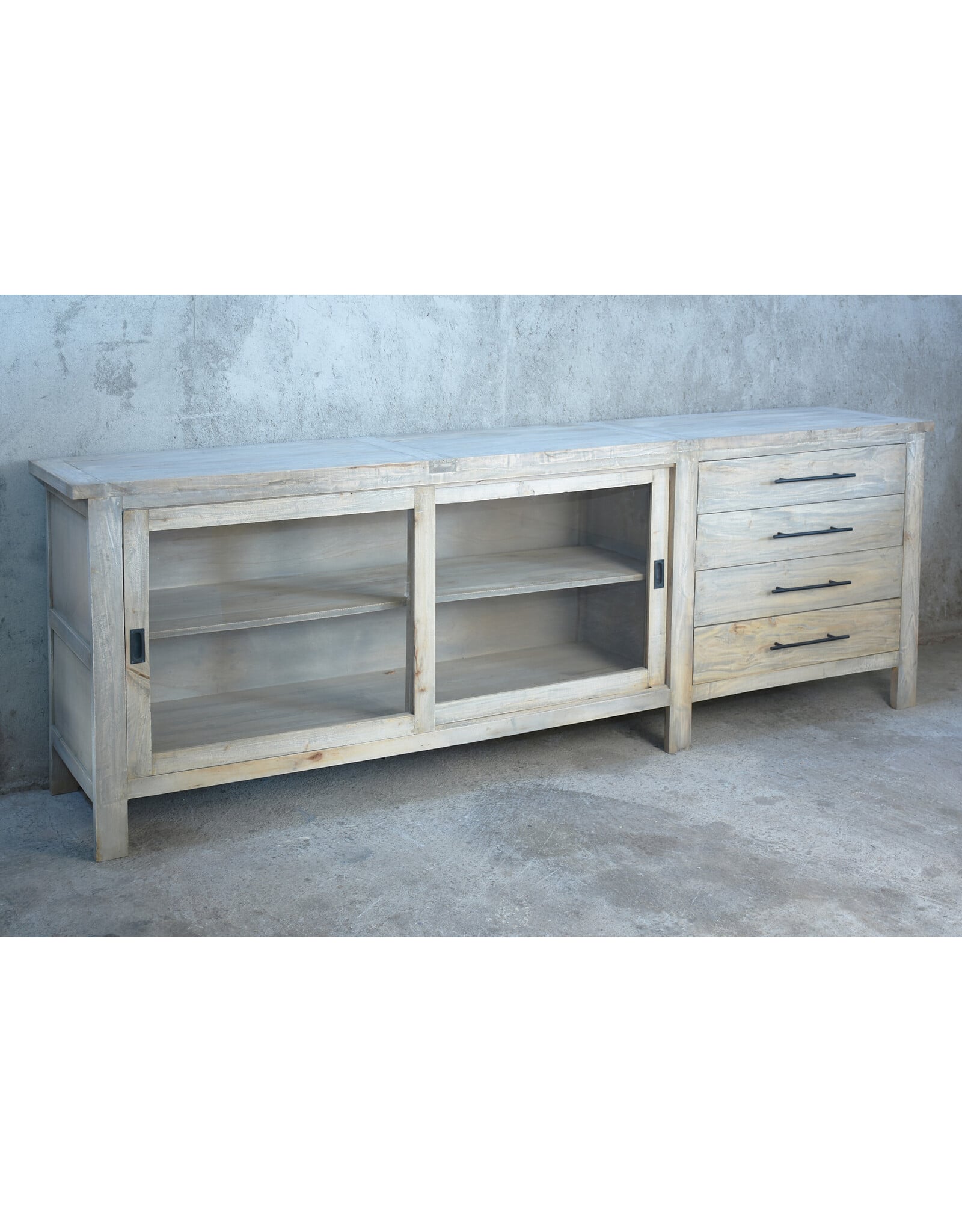 CAB656 Sandford Credenza 2GD 4drw 108x20x37"H