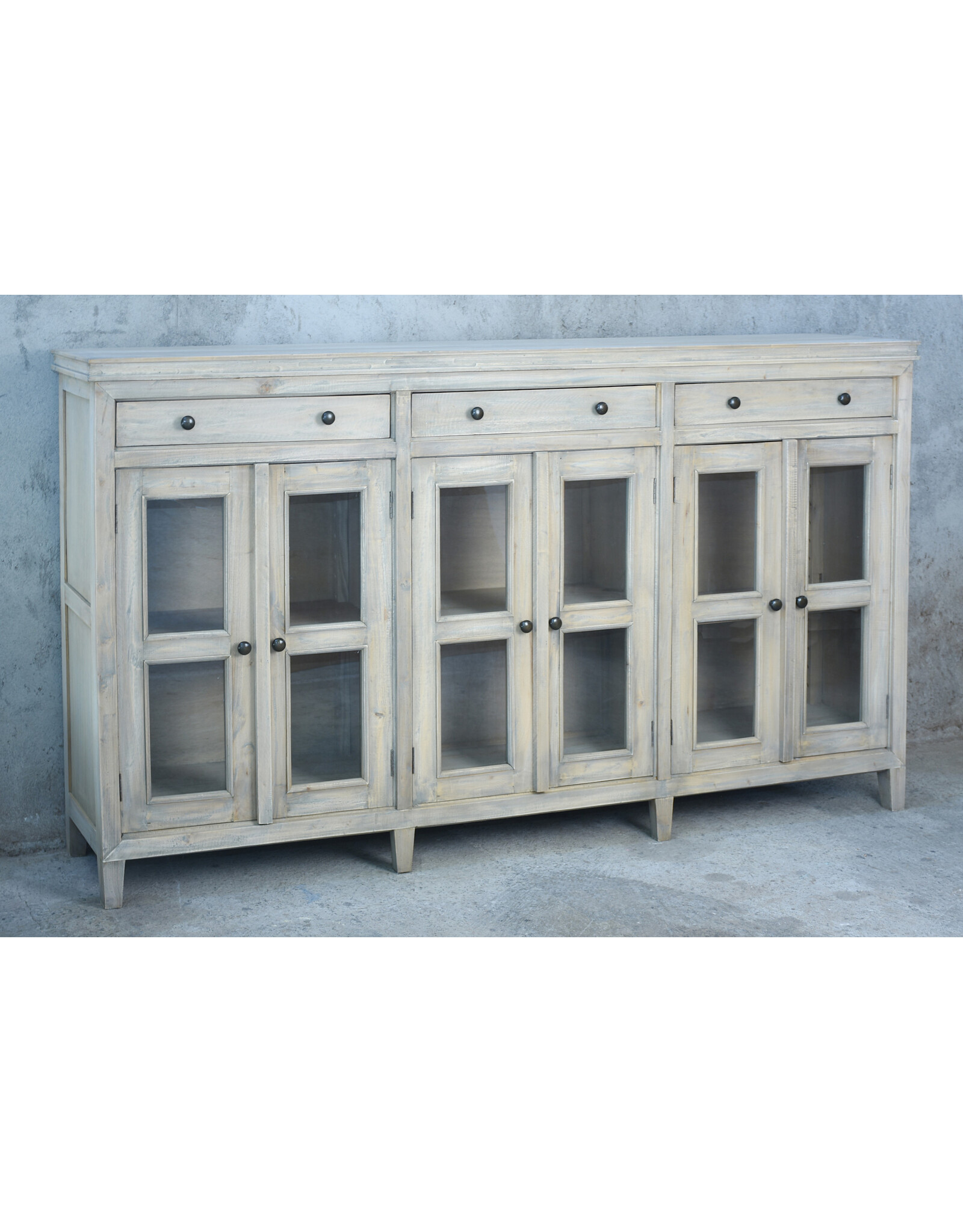CAB660 Newport Sideboard 6GD/Adj Shelf/3drw 84x16x48"H
