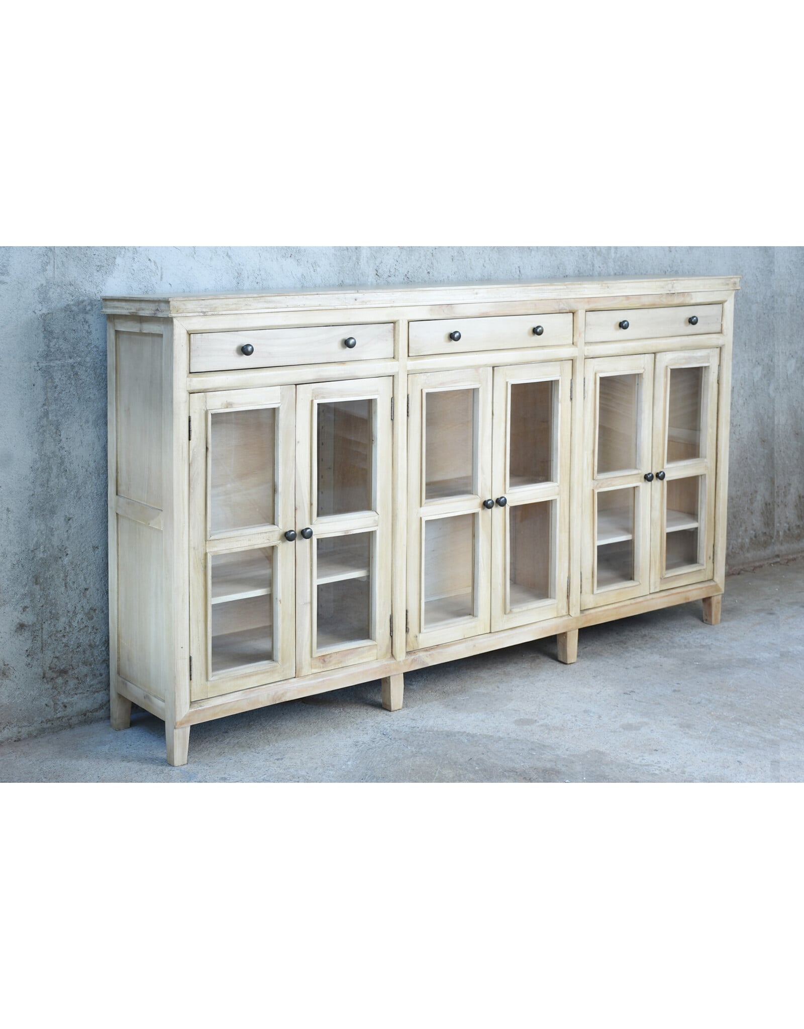 CAB660 Newport Sideboard 6GD/Adj Shelf/3drw 84x16x48"H