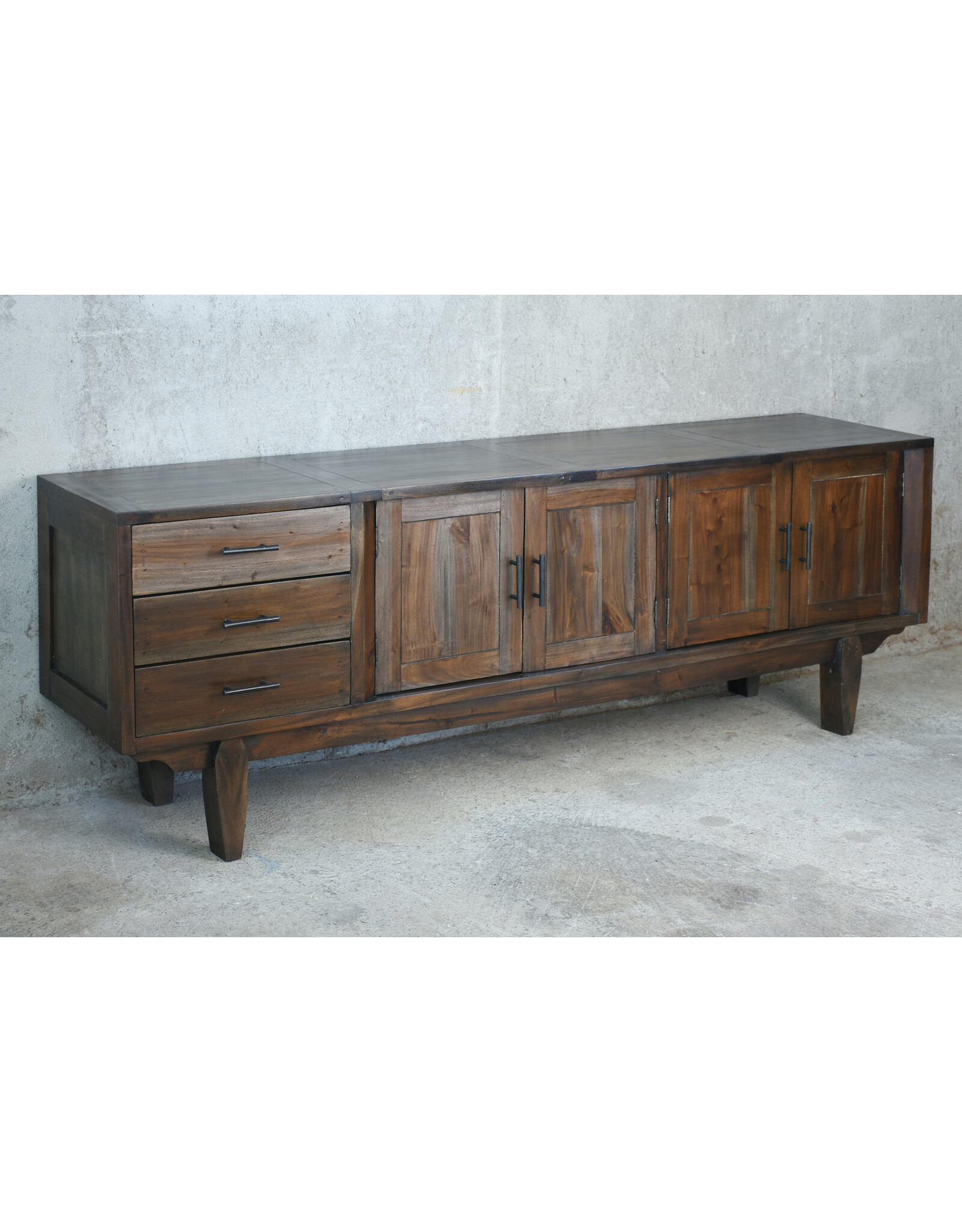 CAB682 Mid Centry Sdbrd 4dr 3drw 83x18x29"