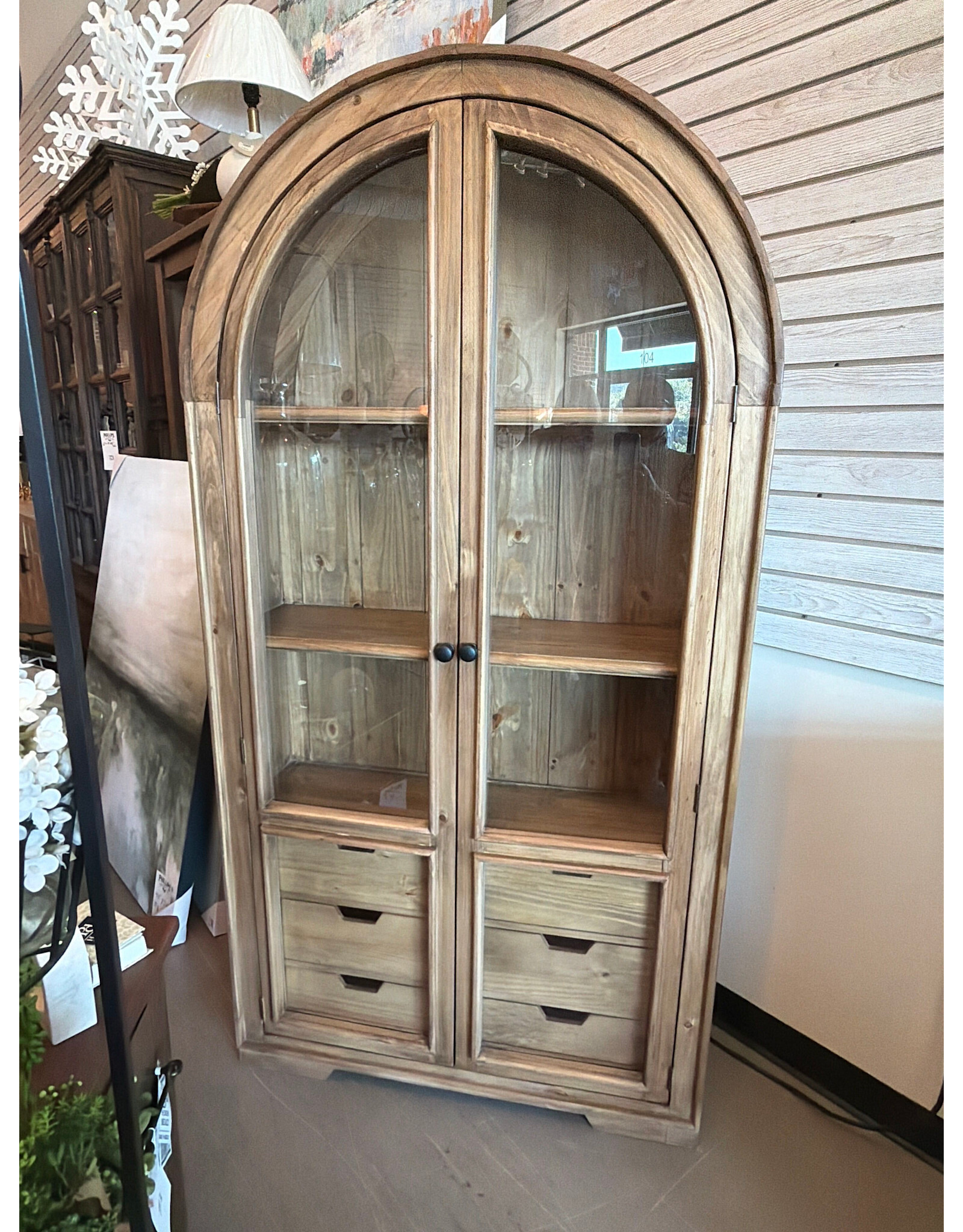 VIT 95 Julia Curved 6 drw Hutch 38 × 14 × 74 in