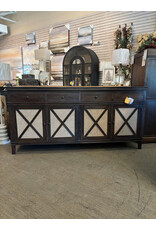 CAB534 Havan Sdbd 4drw/4rattan dr 87x22x42.1"H
