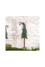 25" FROSTED BELL TREE WOOD BASE
