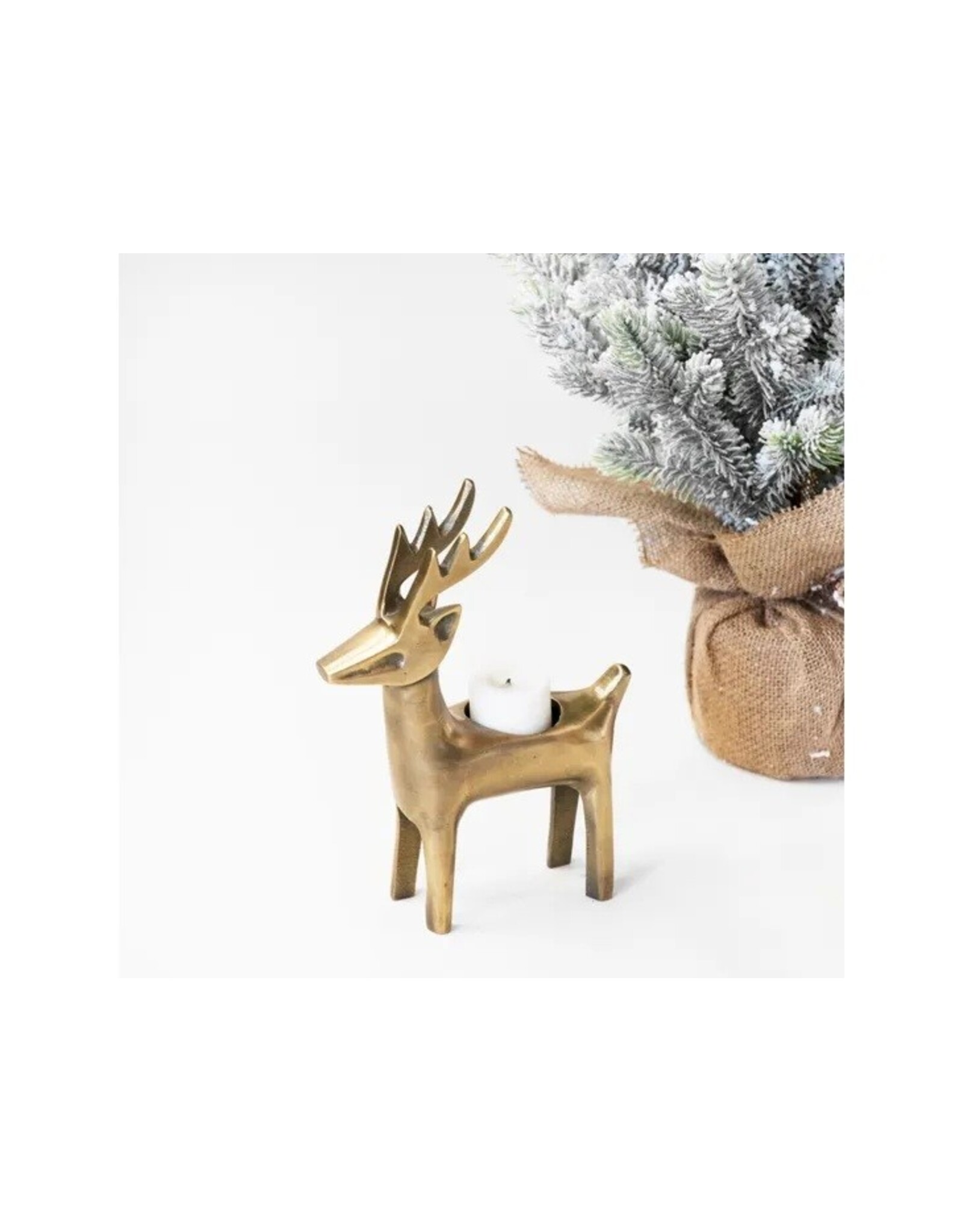 6.5" REINDEER TEA LIGHT HOLDER