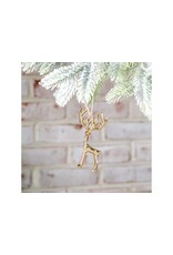 2"W GOLD REINDEER ORNAMENT