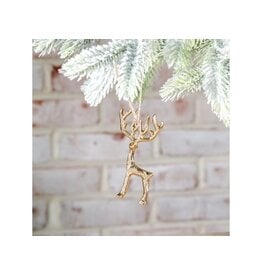 2"W GOLD REINDEER ORNAMENT