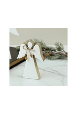 6.3" WOOD ENAMELWARE ANGEL