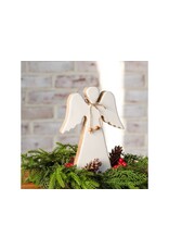 8.7" WOOD ENAMELWARE ANGEL