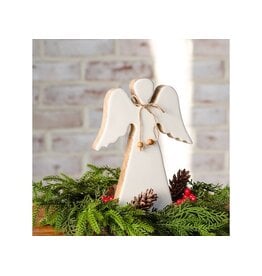 8.7" WOOD ENAMELWARE ANGEL