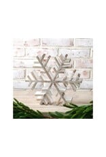 12" WOODEN SNOWFLAKE TABLE DECOR
