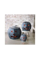BLACK TIN PUMPKINS - SMALL